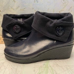 Sperry insulated wedge heel rain boots woman’s